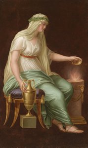 Une vestale assise près du feu - Philipp Friedrich von Hetsch
